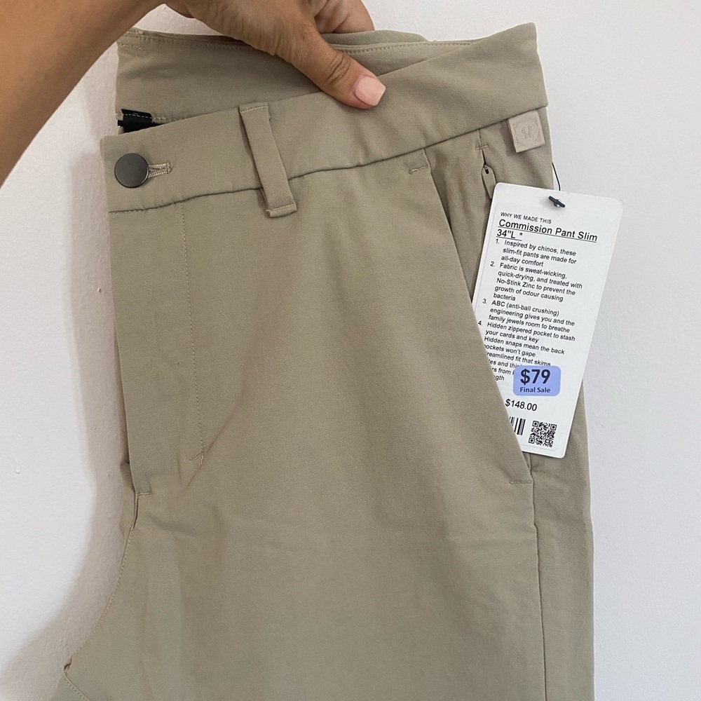 NWT SIZE 32. Men’s Commission Pant SLIM